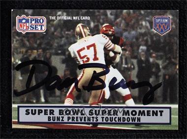 1990 Pro Set Super Bowl XXV Silver Anniversary - Box Set [Base] #147 - Bunz Prevents Touchdown [BAS Beckett Auth Sticker]