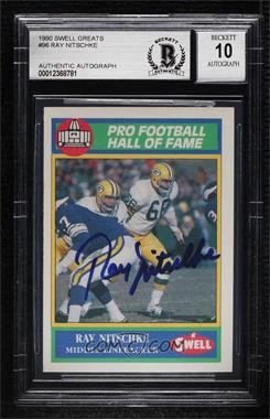 1990 Swell Pro Football Hall of Fame - [Base] #96 - Ray Nitschke [BAS BGS Authentic]