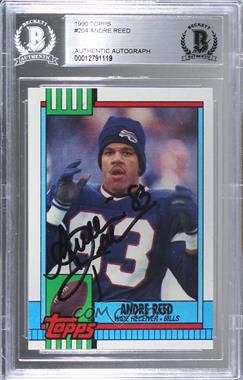 1990 Topps - [Base] - With Disclaimer #204 - Andre Reed [BAS Authentic]