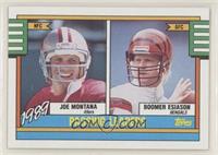 Boomer Esiason, Joe Montana (No Hashmarks at Bottom)