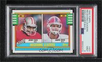 Jerry Rice, Andre Reed (Hashmarks at Bottom) [PSA 9 MINT]