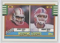 Jerry Rice, Andre Reed (Hashmarks at Bottom) [EX to NM]