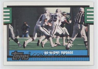 1990 Topps - [Base] - With Disclaimer #522.1 - Bo Knows Yardage (Hashmarks at Bottom) [Good to VG‑EX]