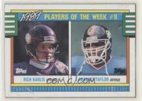 Rich Karlis, Lawrence Taylor [EX to NM]