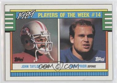 1990 Topps - Wax Box Bottom - With Disclaimer #N - John Taylor, Mike Prior