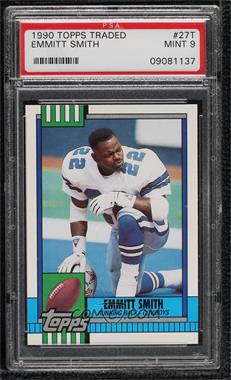 1990 Topps Traded - [Base] #27T - Emmitt Smith [PSA 9 MINT]