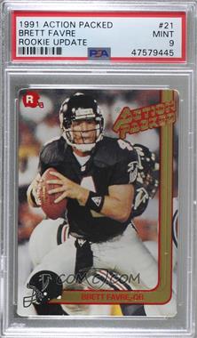 1991 Action Packed Rookies - [Base] #21 - Brett Favre [PSA 9 MINT]