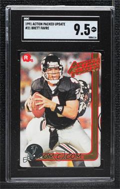 1991 Action Packed Rookies - [Base] #21 - Brett Favre [SGC 9.5 Mint+]