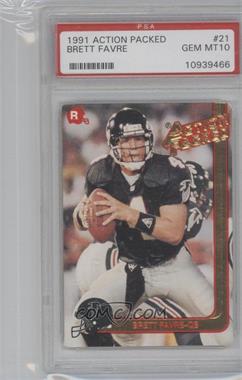 1991 Action Packed Rookies - [Base] #21 - Brett Favre [PSA 10 GEM MT]