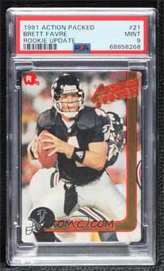 1991 Action Packed Rookies - [Base] #21 - Brett Favre [PSA 9 MINT]