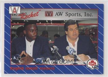 1991 All World CFL - [Base] #10 - Rocket Ismail (Pictured with Bruce McNall)