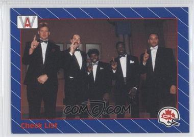 1991 All World CFL - [Base] #95 - Checklist - Cards 56-110