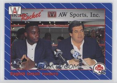 1991 All World CFL French - [Base] #10 - Rocket Ismail (Pictured with Bruce McNall)