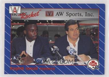 1991 All World CFL French - [Base] #10 - Rocket Ismail (Pictured with Bruce McNall)