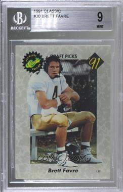 1991 Classic Draft Picks - [Base] #30 - Brett Favre [BGS 9 MINT]