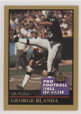 1991 Enor Pro Football Hall of Fame - [Base] #14 - George Blanda