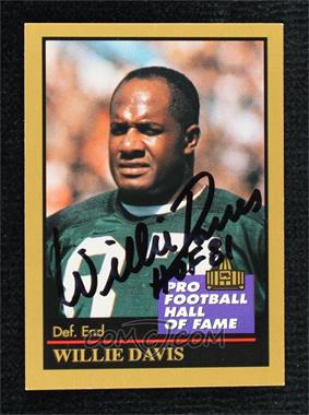 1991 Enor Pro Football Hall of Fame - [Base] #32 - Willie Davis [JSA Certified COA Sticker]