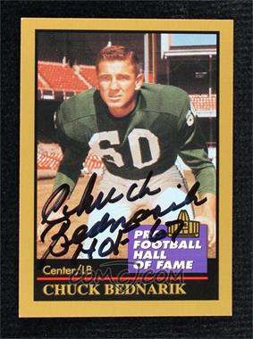1991 Enor Pro Football Hall of Fame - [Base] #8 - Chuck Bednarik [JSA Certified COA Sticker]