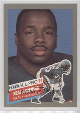 1991 Fleer - All-Pro - Blank Back #11 - Neal Anderson