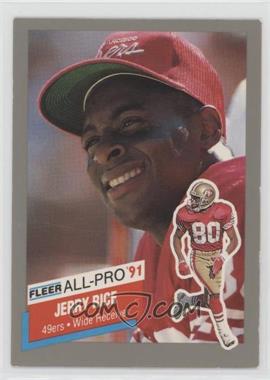 1991 Fleer - All-Pro #20 - Jerry Rice [EX to NM]