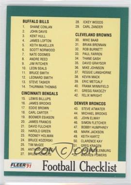 1991 Fleer - [Base] #429 - Checklist