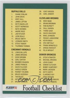 1991 Fleer - [Base] #429 - Checklist