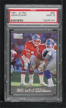 1991 Fleer Ultra - [Base] #35 - John Elway [PSA 9 MINT]