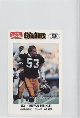 1991 Giant Eagle Pittsburgh Steelers Police - [Base] #53 - Bryan Hinkle