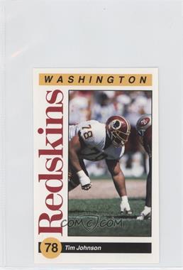 1991 Mobil Washington Redskins Police - [Base] #_TIJO - Tim Johnson