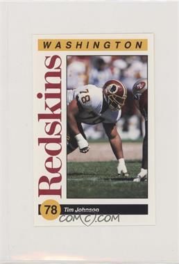 1991 Mobil Washington Redskins Police - [Base] #_TIJO - Tim Johnson