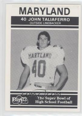 1991 PNC Big 33 Football Classic - [Base] #MD17 - John Taliaferro