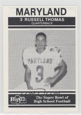 1991 PNC Big 33 Football Classic - [Base] #MD34 - Russell Thomas