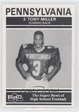 1991 PNC Big 33 Football Classic - [Base] #PA3 - Tony Miller