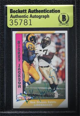 1991 Pacific - [Base] #329 - Rickey Jackson [BAS Beckett Auth Sticker]