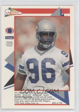 1991 Pacific Flash Cards - [Base] #53 - Cortez Kennedy