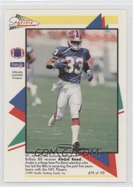 1991 Pacific Flash Cards - [Base] #70 - Andre Reed
