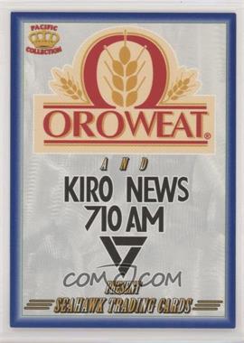 1991 Pacific Oroweat Seattle Seahawks - [Base] #_HEAD - Header Card