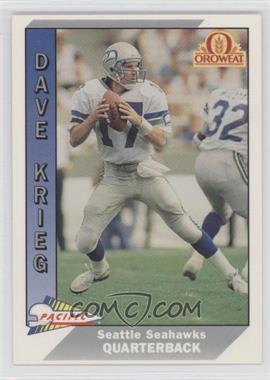 1991 Pacific Oroweat Seattle Seahawks - [Base] #20 - Dave Krieg