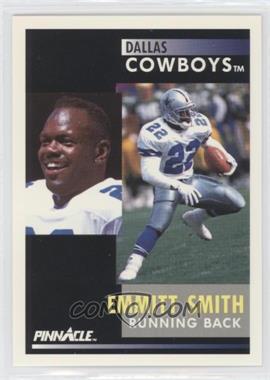 1991 Pinnacle - [Base] #42.1 - Emmitt Smith ("Despite missing training camp" on back)
