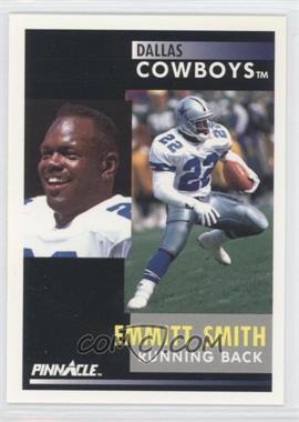 1991 Pinnacle - [Base] #42.1 - Emmitt Smith ("Despite missing training camp" on back)