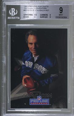 1991 Pro Line Portraits - [Base] - National Convention Embossing #85 - Roger Staubach [BGS 9 MINT]