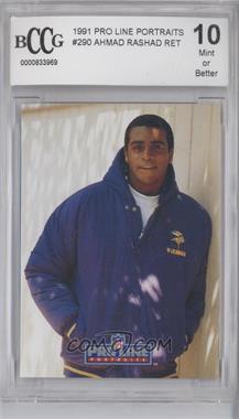 1991 Pro Line Portraits - [Base] #290 - Ahmad Rashad [BCCG 10 Mint or Better]
