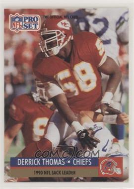 1991 Pro Set - [Base] #19.1 - League Leader - Derrick Thomas (Buffalo Bills Helmet on Front)