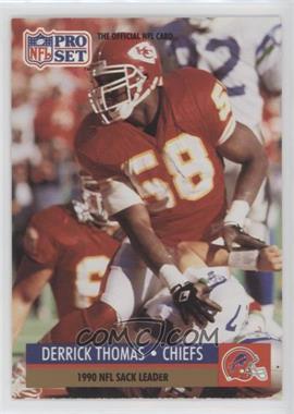 1991 Pro Set - [Base] #19.1 - League Leader - Derrick Thomas (Buffalo Bills Helmet on Front)