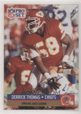 1991 Pro Set - [Base] #19.1 - League Leader - Derrick Thomas (Buffalo Bills Helmet on Front)