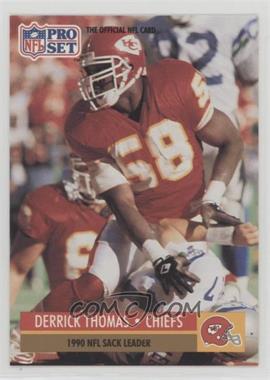 1991 Pro Set - [Base] #19.2 - League Leader - Derrick Thomas (Kansas City Chiefs Helmet on Front)