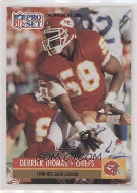 1991 Pro Set - [Base] #19.2 - League Leader - Derrick Thomas (Kansas City Chiefs Helmet on Front)