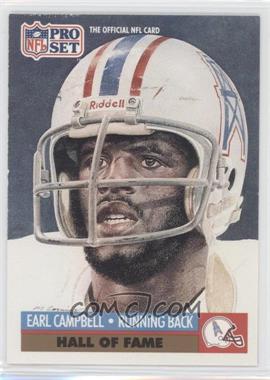 1991 Pro Set - [Base] #27 - Hall of Fame Selection - Earl Campbell