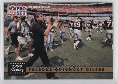 1991 Pro Set - [Base] #325 - 1990 Replay - Falcons Outshoot Oilers