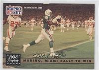 1990 Replay - Marino, Miami Rally to Win (TM Above Chiefs Player's Shoulder)